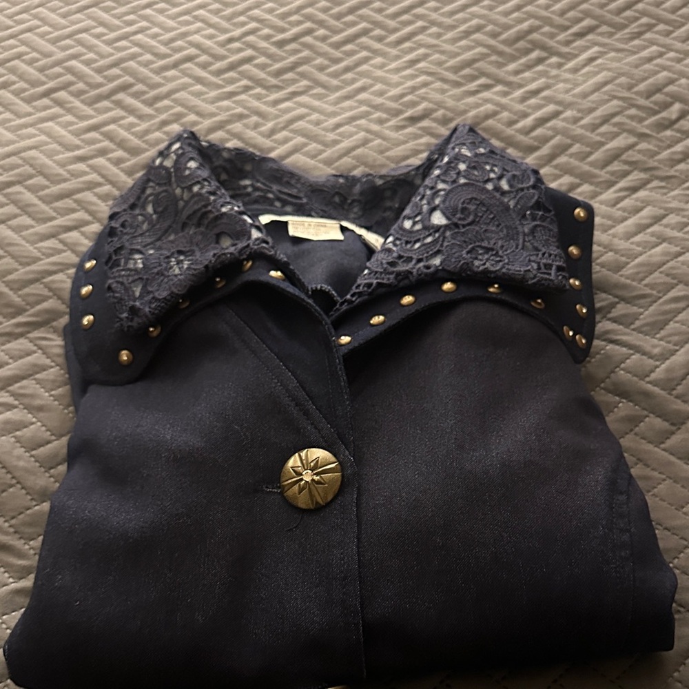 Devine Sport NY Women's Navy Lace-Trim Jacket